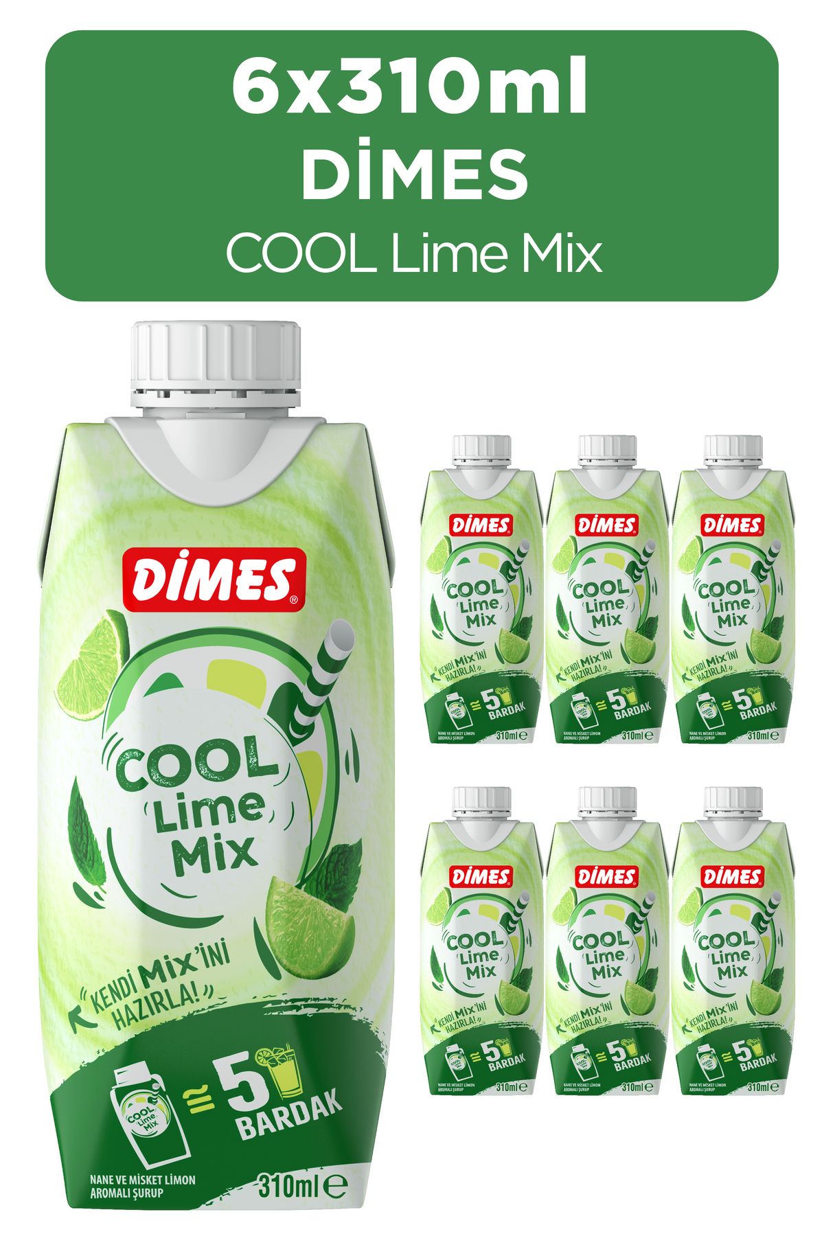 Cool Lime Mix 310 ml X 6 Adet / Cool Lime Şurubu