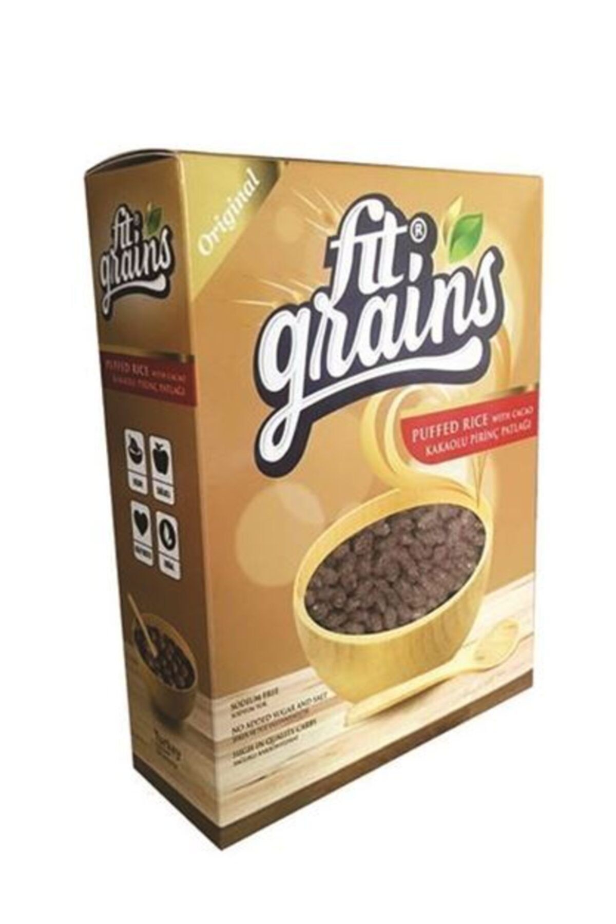 Fitgrains Kakaolu Pirinç Patlağı - Şekersiz-250gr