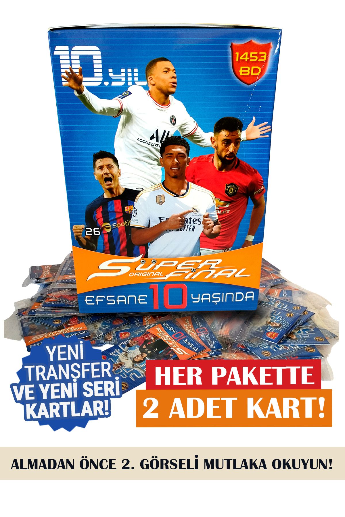 All Star 10. Yıl 2023 Süper Final Orjinal 400lü Futbol Oyuncu Kartları - 2likartx200paket=400