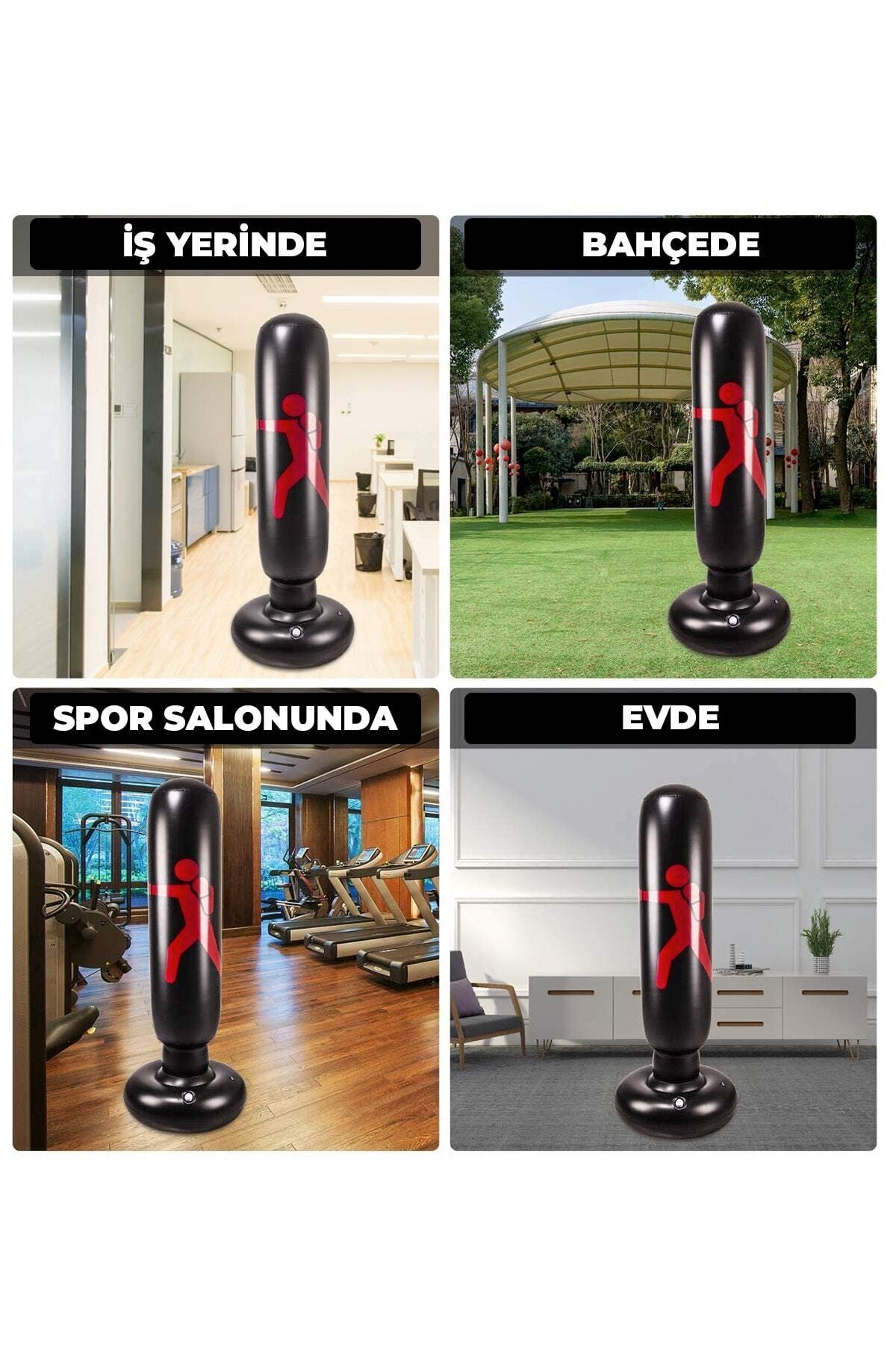 Şişme Boks Vurma Antrenmanı Çalışma Standı 160 Cm
