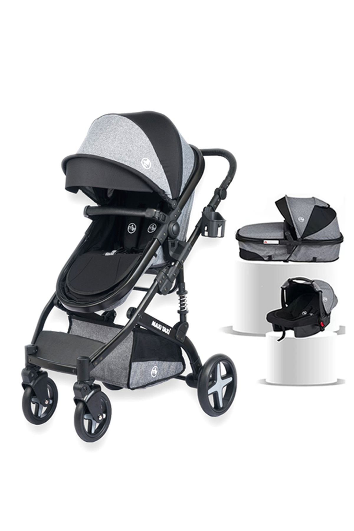 Fast Pro Alüminyum Travel Sistem Bebek Arabası - Cotton Grey
