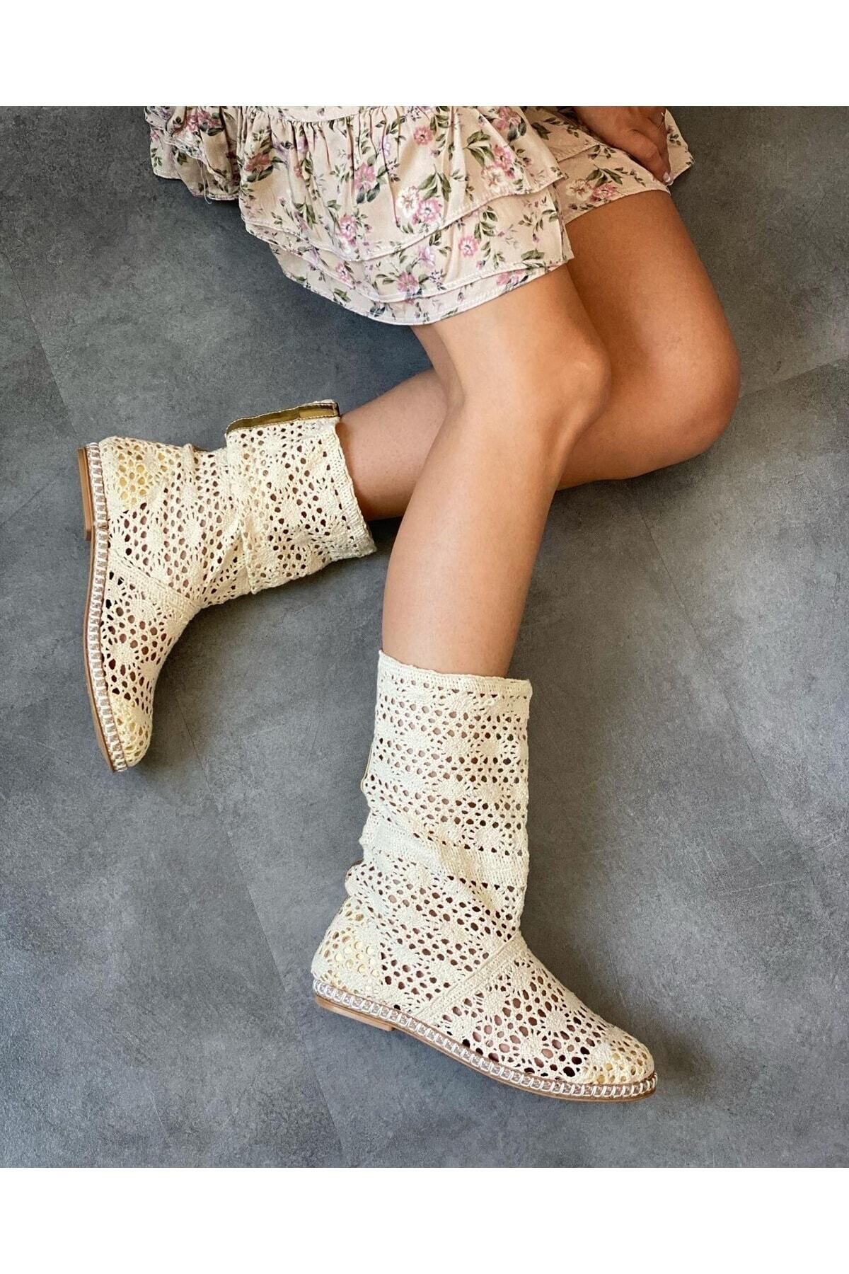 Eser Kadın Günlük Yazlık Babet Bej Espadril
