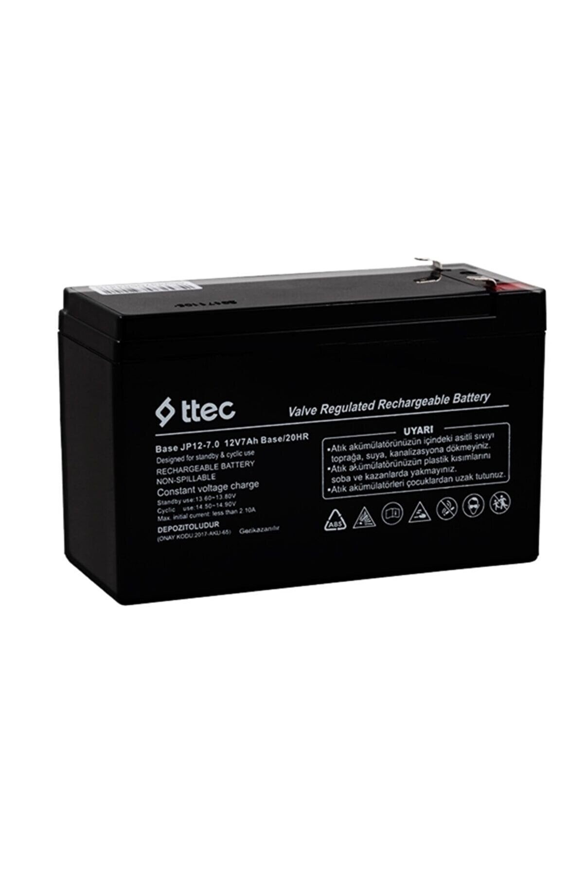 Ttec Base 12 Volt 7 Amper Bakımsız Kuru Tip Akü
