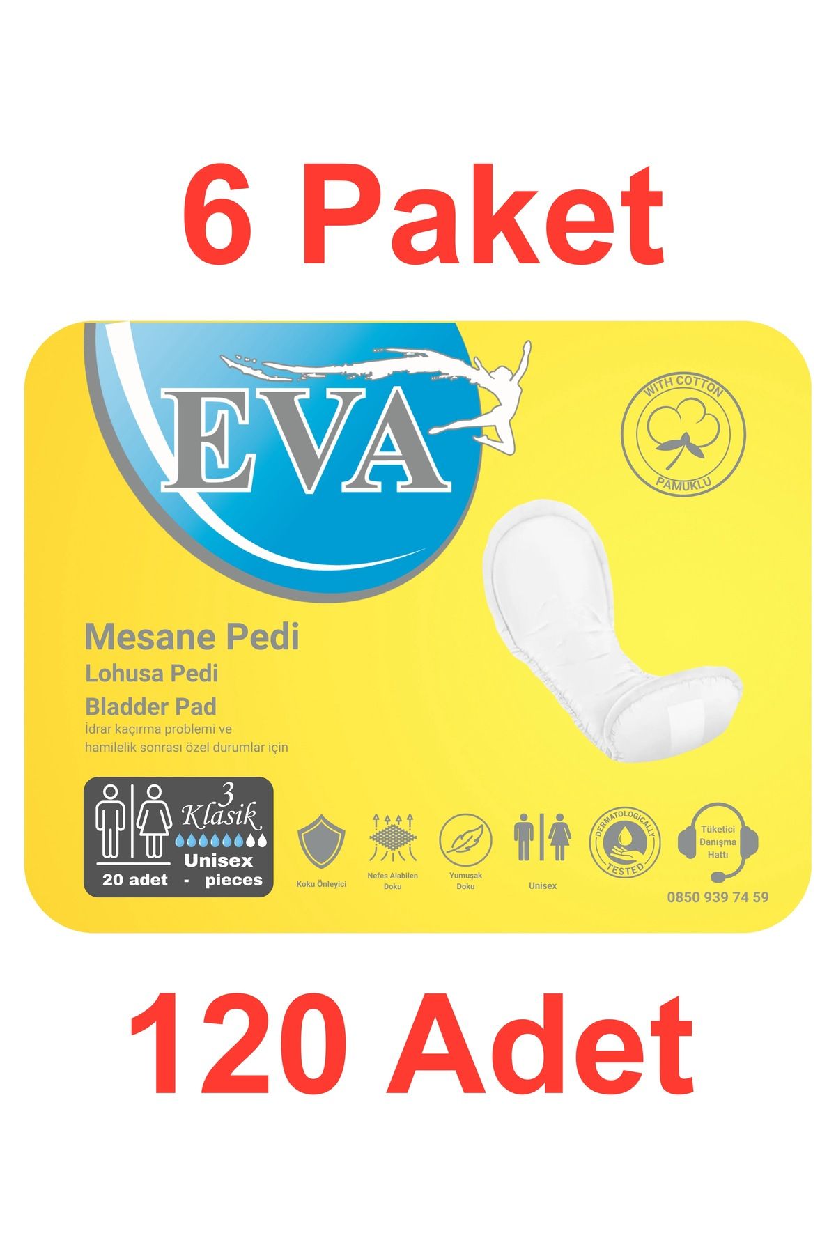 Yoğun Orta Boy Extra Mesane Pedi 120 Adet 20*6 Paket (33CM)