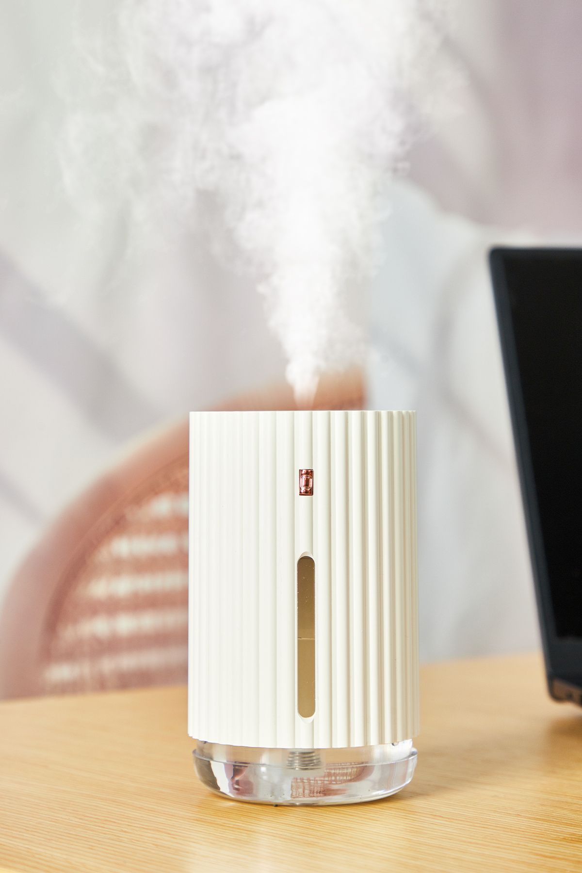 Hava Nemlendirici 320ml H2o Humidifier Ve Elektrikli Aroma Terapi Difüzörü Beyaz