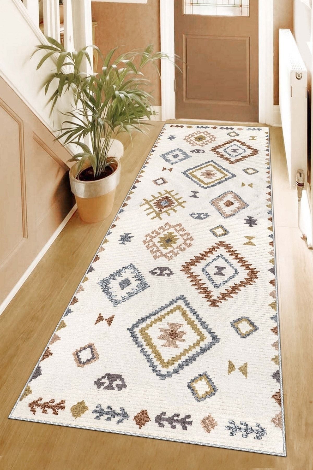 Makinede yıkanabilir kaymaz taban leke tutmaz modern kesme yolluk mutfak yolluk halı yolluk