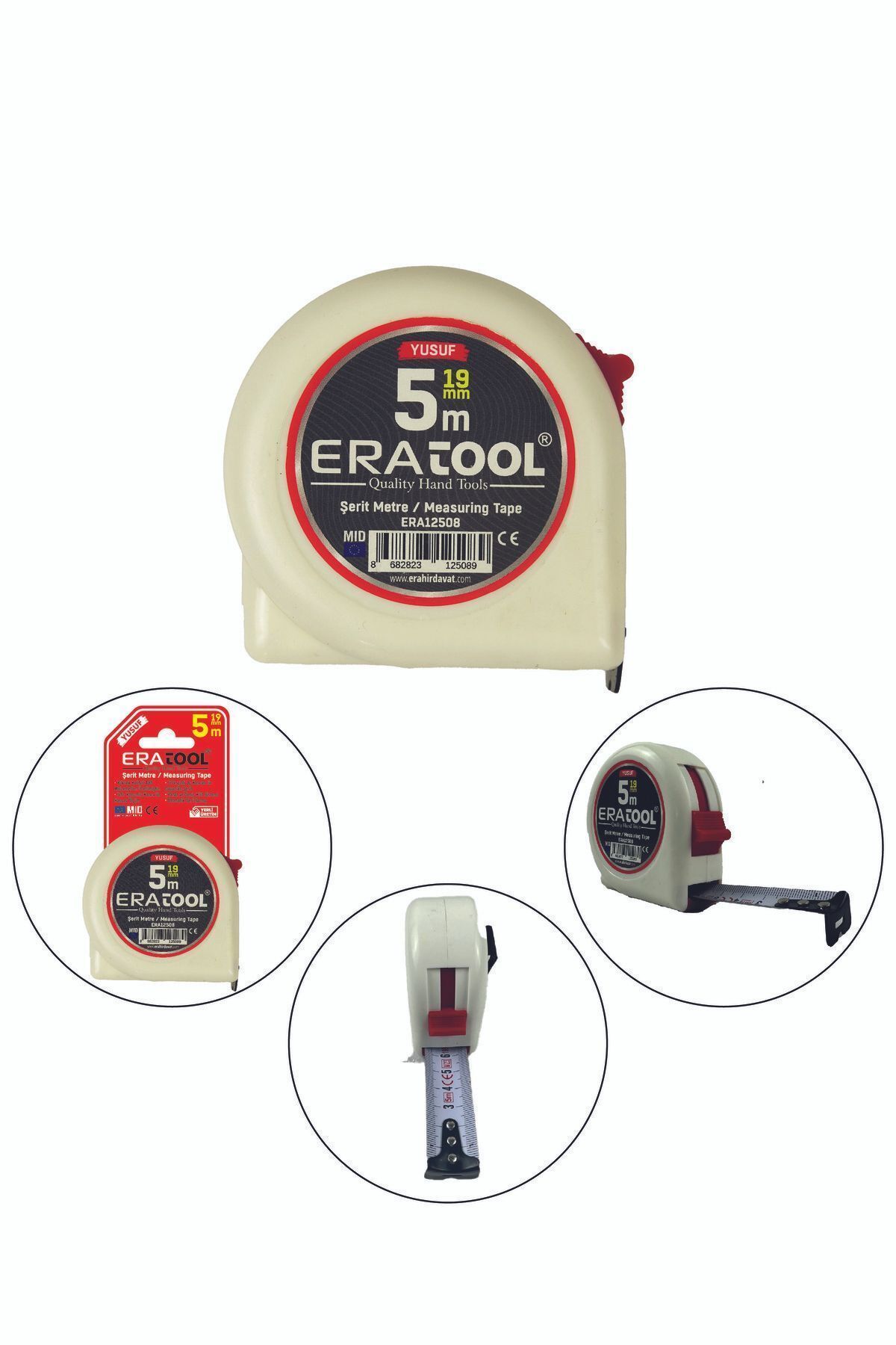 ŞERİT METRE 5*19MM - BEYAZ ERA12508 YUSUF ERATOOL