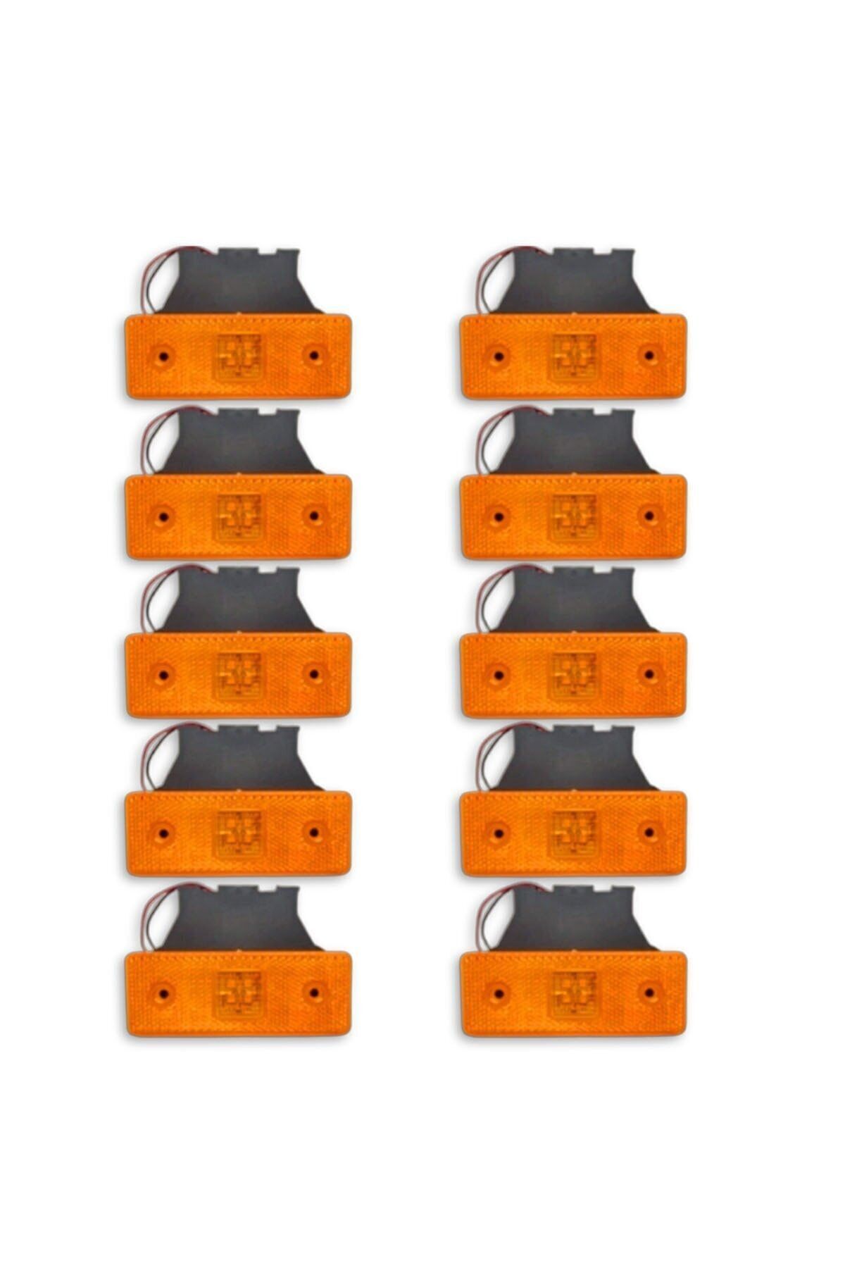 10 Adet Side Marker Led Lamba Sarı 12v-24v