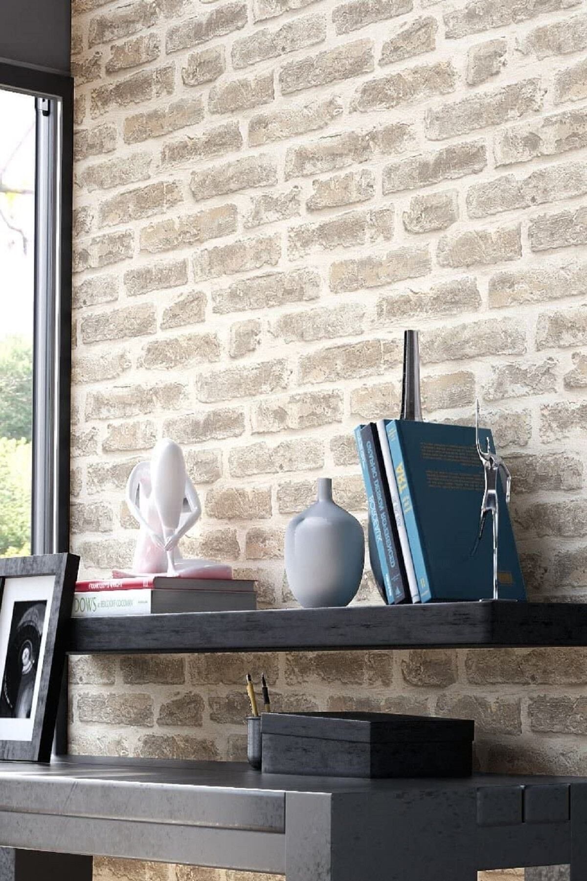 Bien Exclusive 5311 Açık Sarı Tuğla Popüler Taş Desen Kağıdı 5,30 M² 5646