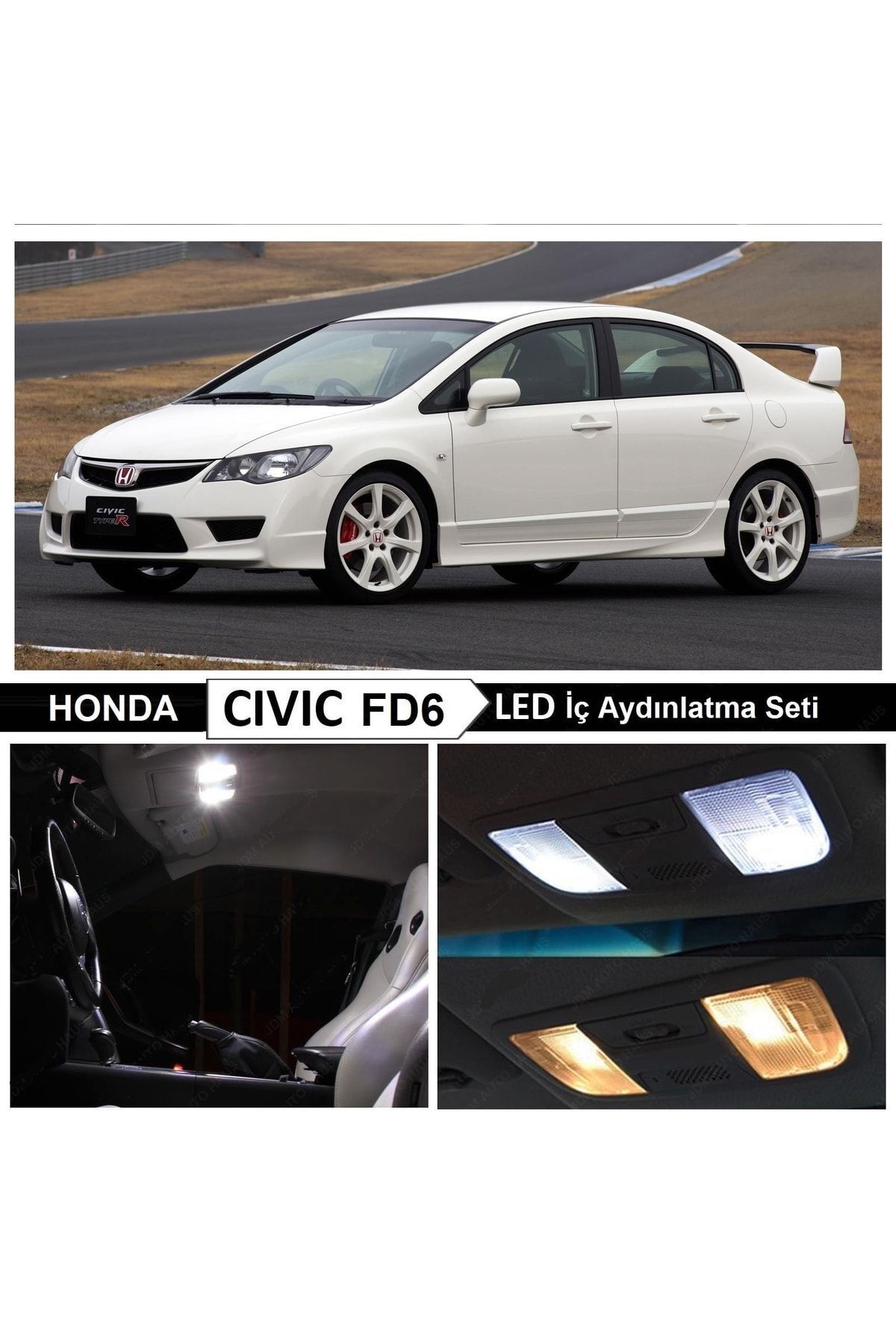 Honda Civic Fd6 Led Iç Aydınlatma Seti Beyaz 8 Adet