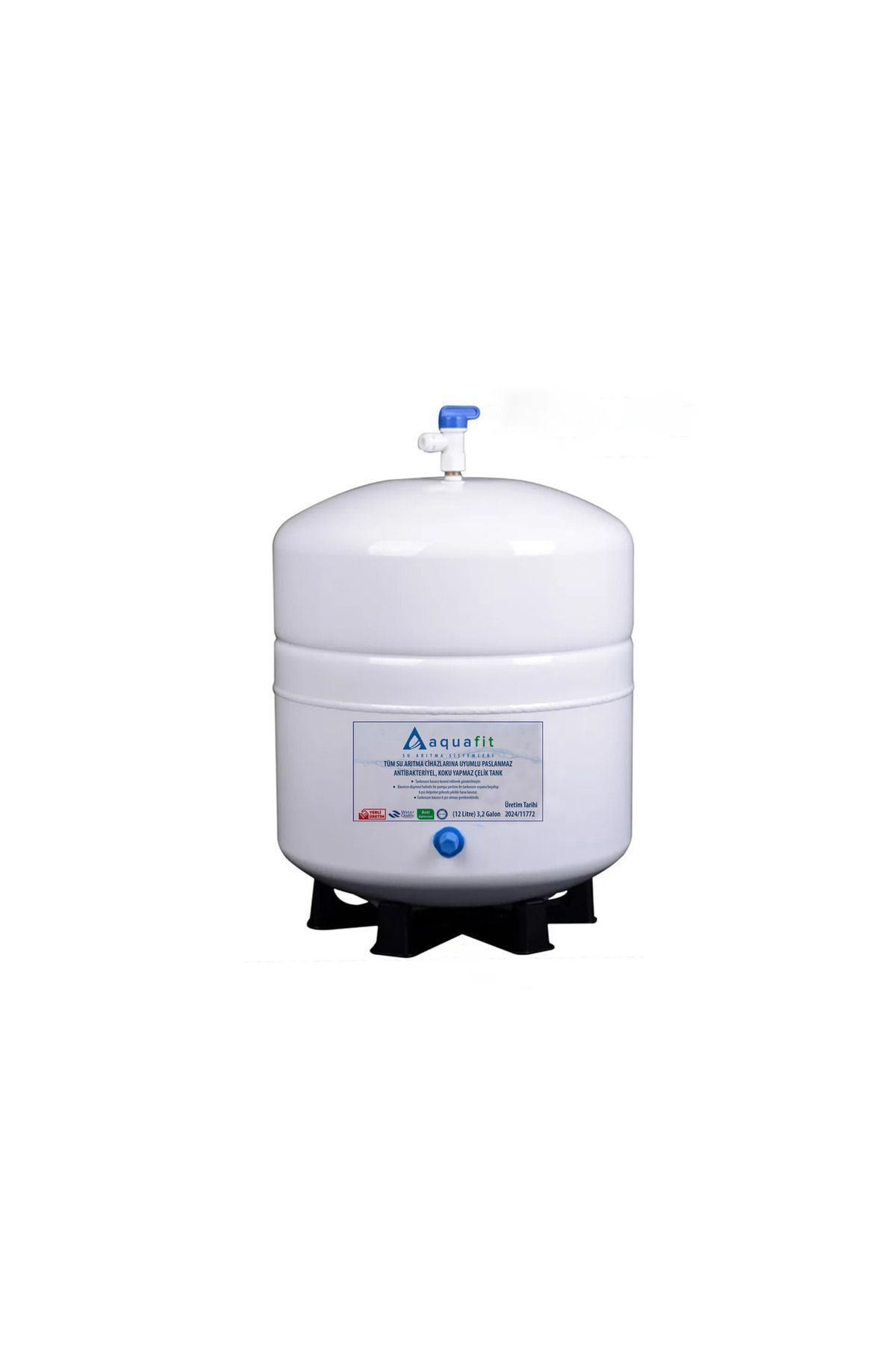 Su Arıtma Cihazı 12 Lt. Paslanmaz Çelik Tank - Tank Vanası Ve Ayak Hediyeli