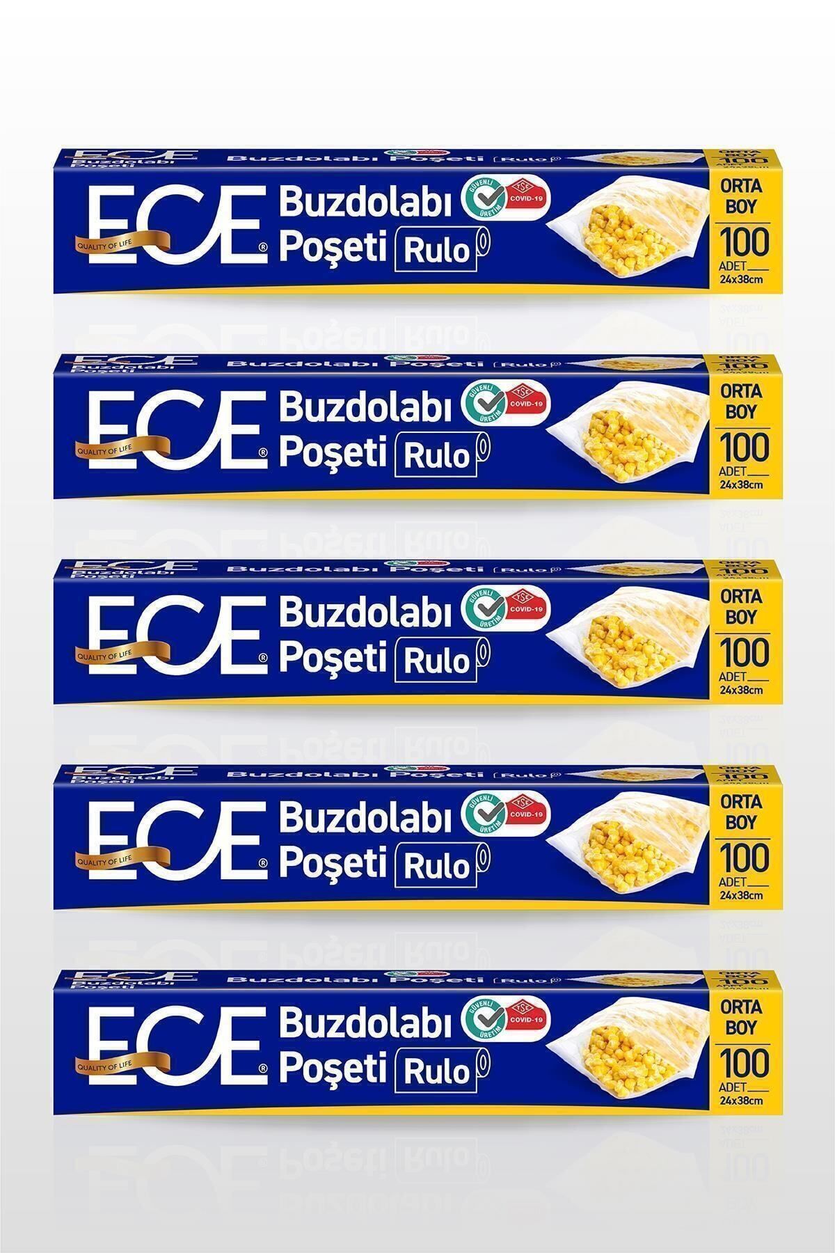 Buzdolabı Poşeti Orta Boy 100'lü 5 Paket 500 Adet