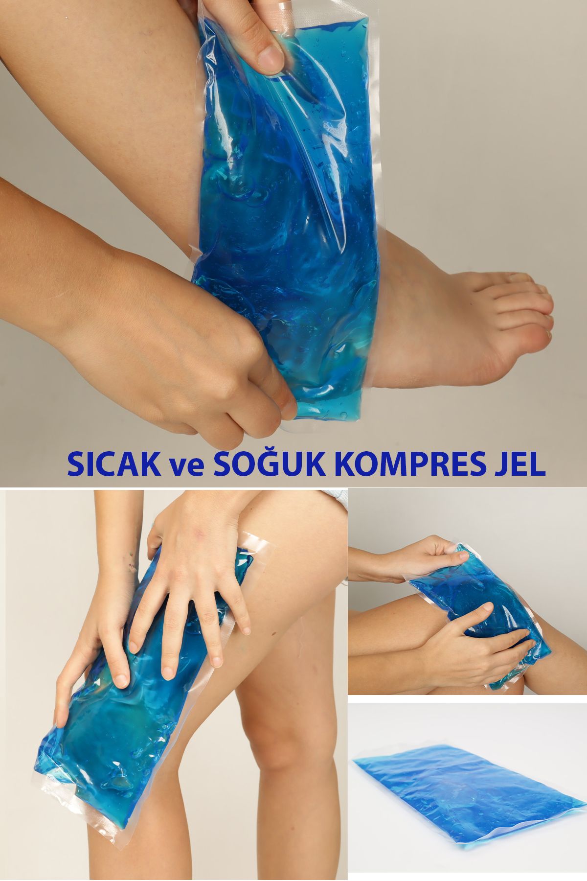 Sıcak Kompres Soğuk Kompres Jel Buz Paketi, Soğutucu Jel Isıtıcı Jel Kompres 13cmx26cm Orta Boy