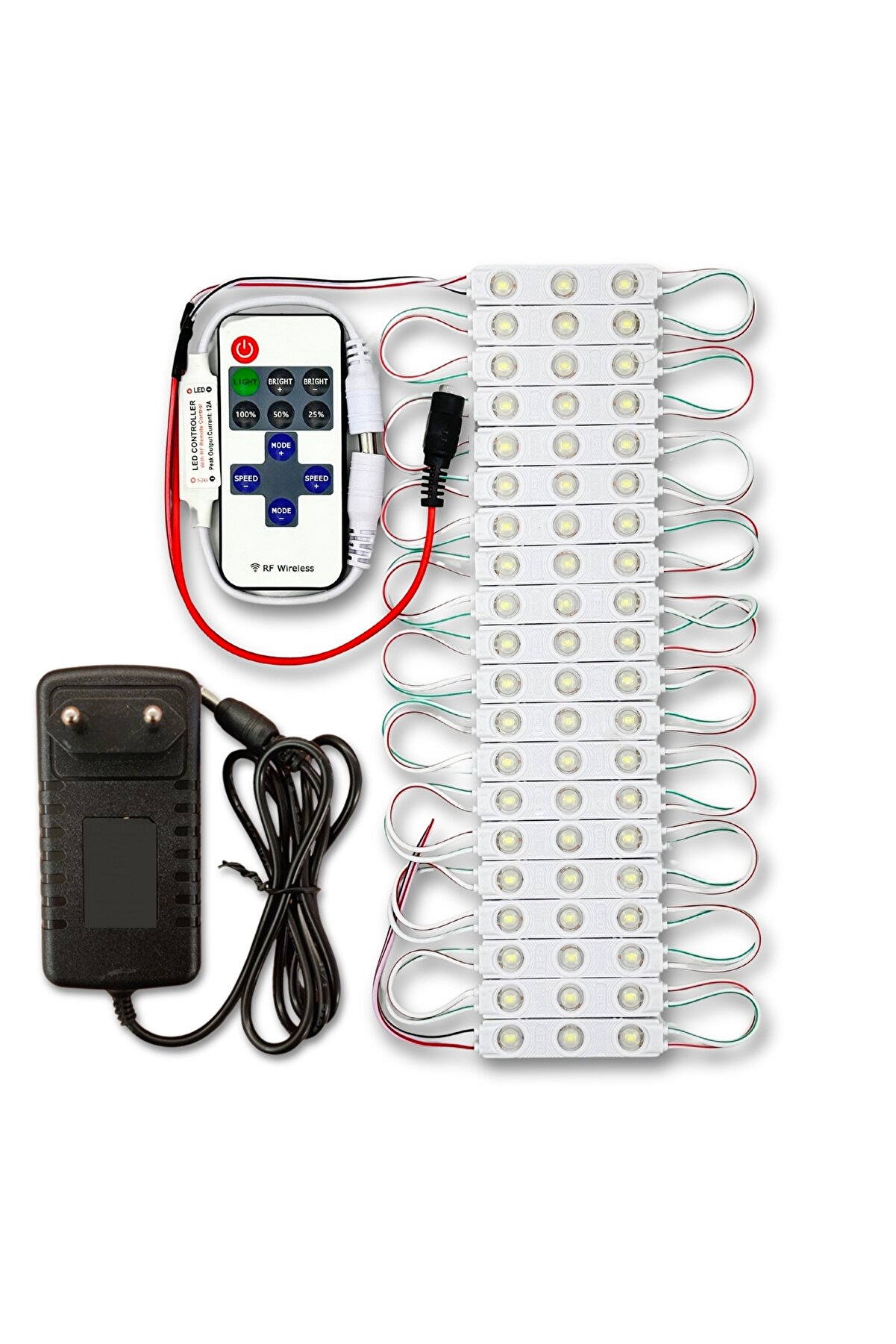 Modül LED 20 Adet Amber, Adaptör ve Kumandalı Dimmer Dahil Hazır Set Ürün