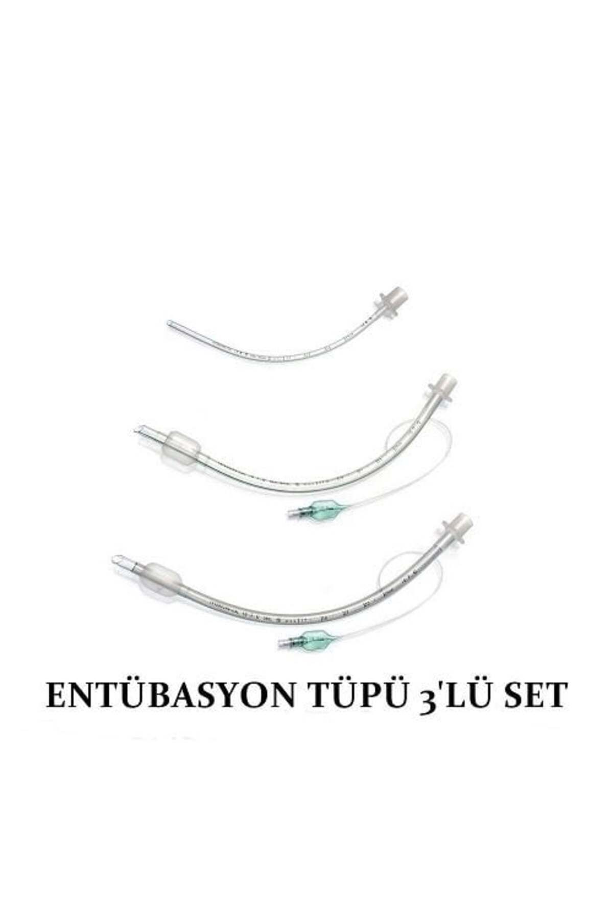 Entübasyon Tüpü 3'Lü Set Endotrakeal Tüp Balonlu