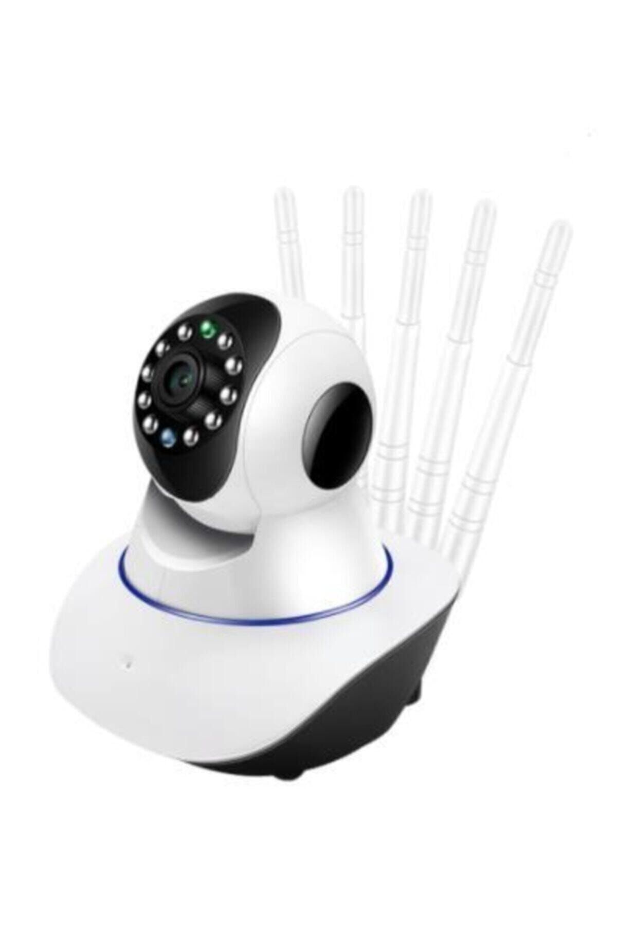 360° Wifi Ip Güvenlik Kamera 5 Antenli Gece Görüşlü Sensörlü Harekete Duyarlı Sesli 5-antenli-camera
