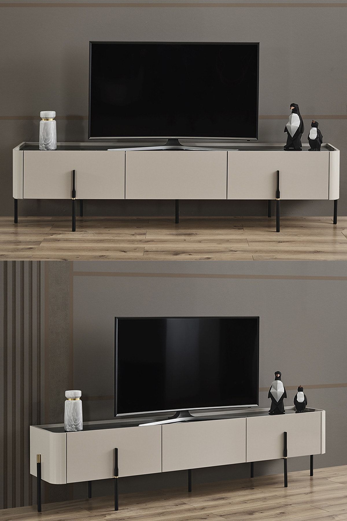 Santino 200 Tv Sehpası Premium Tasarım Televizyon Sehpası 200 cm 3 Çekmeceli