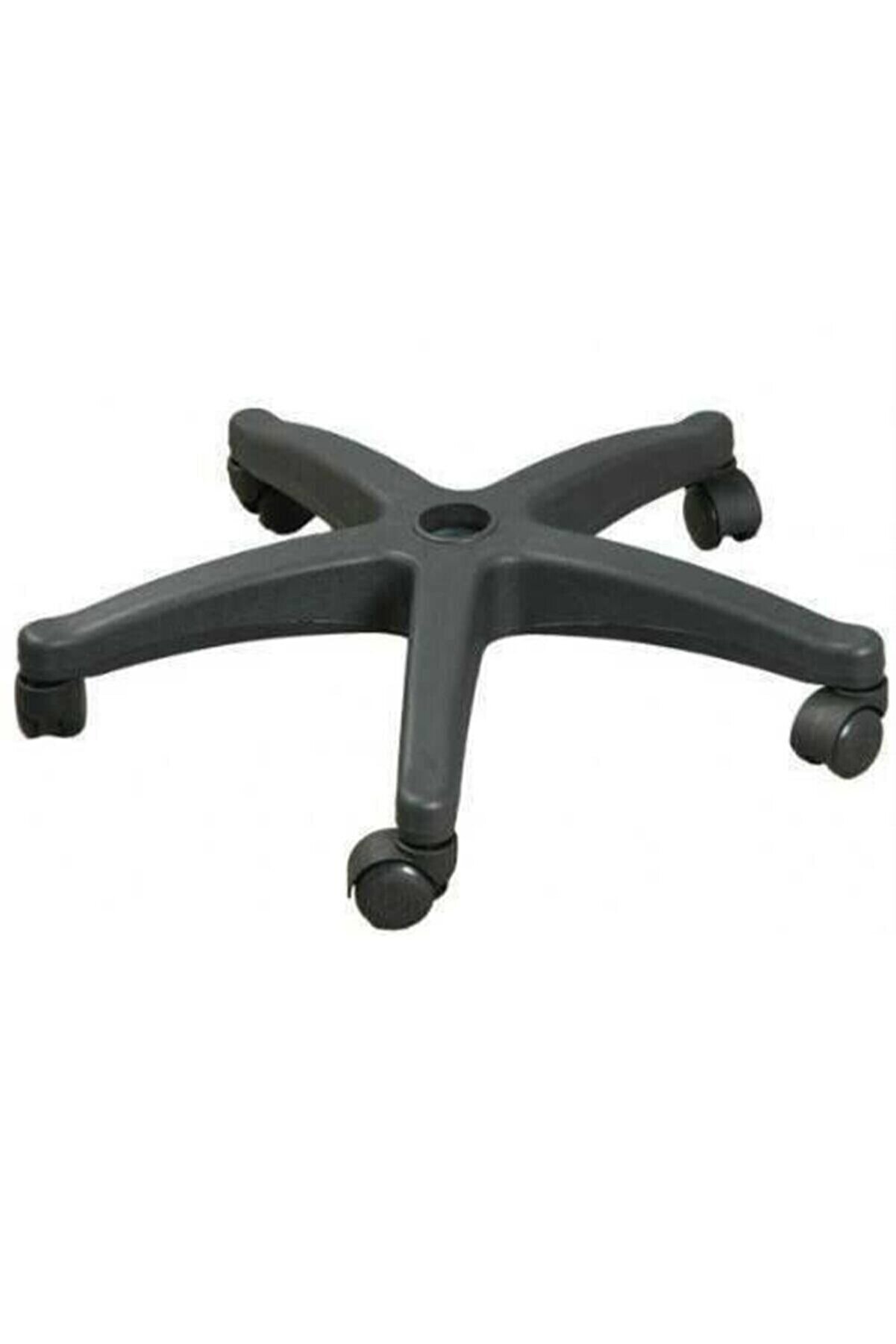 Ofis Büro Plastik Tekerlekli Döner Plastik Yıldız Ayak Tekerlekli