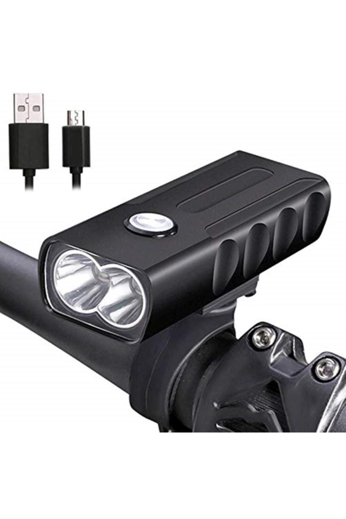 1000 Lümen Usb Şarjlı Bisiklet Ön Far Işık Fener Kablo
