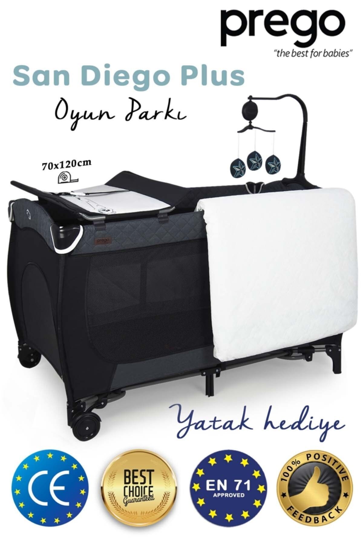 San Diego Plus Orginal Oyun Parkı 70*120 Cm Yatak Hediyeli