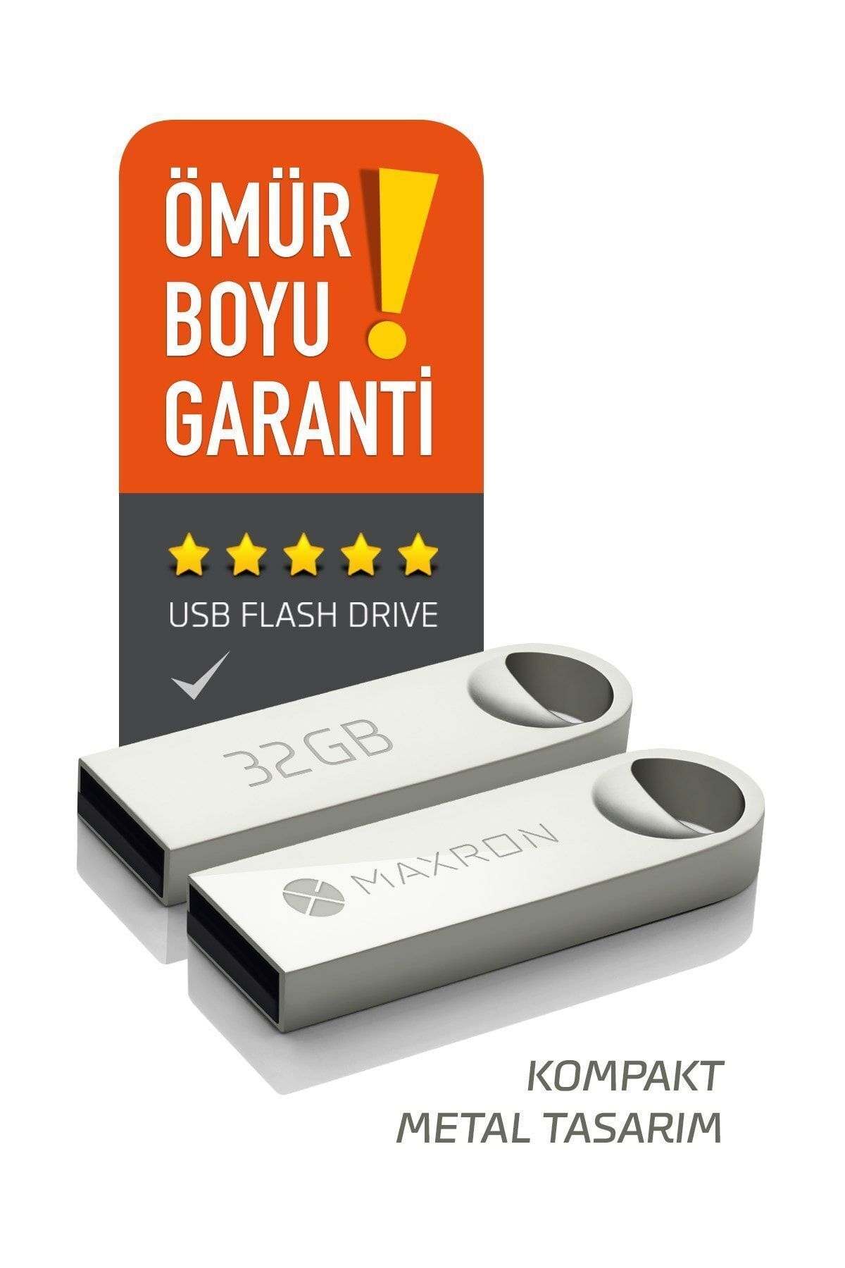 32 GB Flash Bellek Metal Gövde Ömür Boyu Garantili Güvenli Usb Bellek Data Traveler