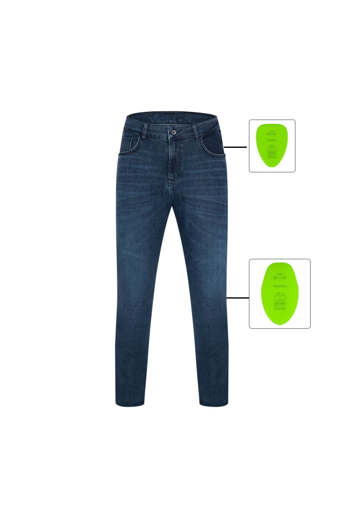 Vecton Ad Pro Blue Kevlar Cordura Motosiklet Pantolonu