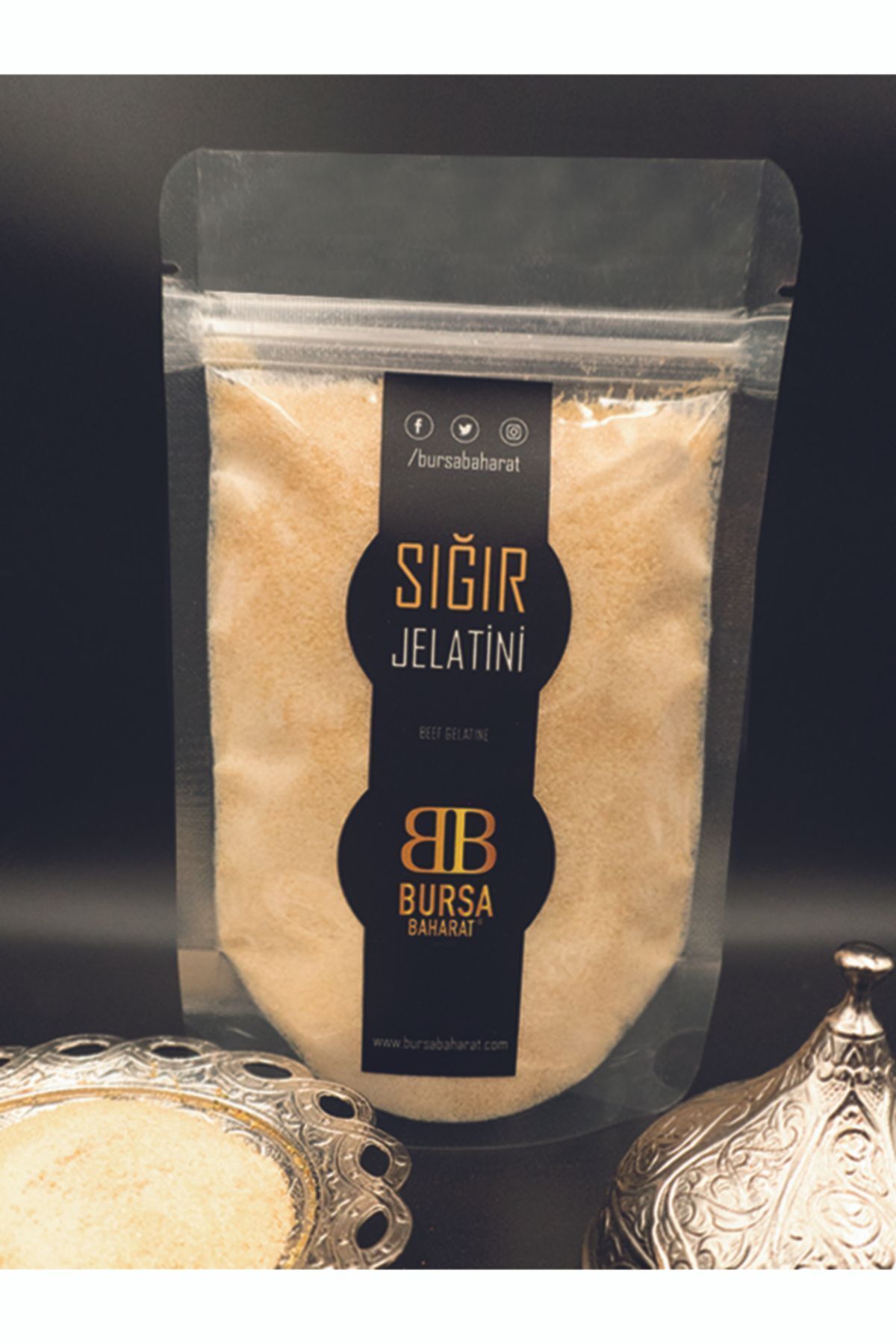 Sığır Jelatini 50 gr (%100 SAF, 240 BLOOM, TOZ JELATİN)