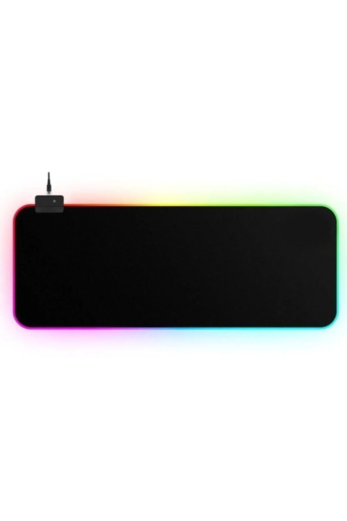 Rgb 13 Değişen Ledli Düz Siyah 80*30 Cm Gaming Oyuncu Su Geçirmez Mousepad Işıklı Mouse Pad