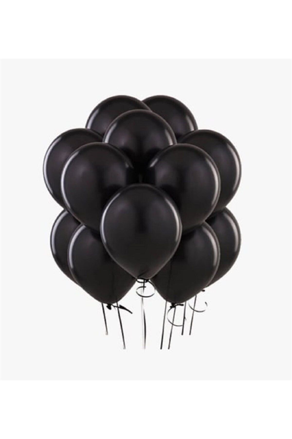 Metalik Lateks Balon Siyah 10 Adet Kb1252