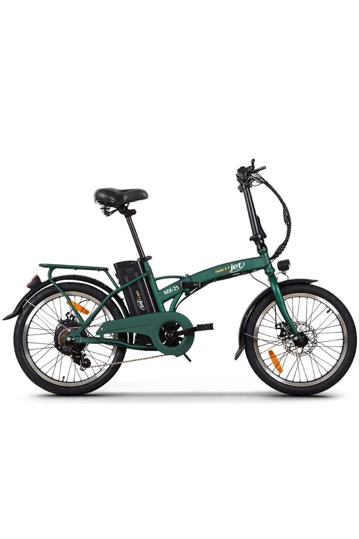 Skyjet Mx25 Katlanabilir Elektrikli Bisiklet Yeşil