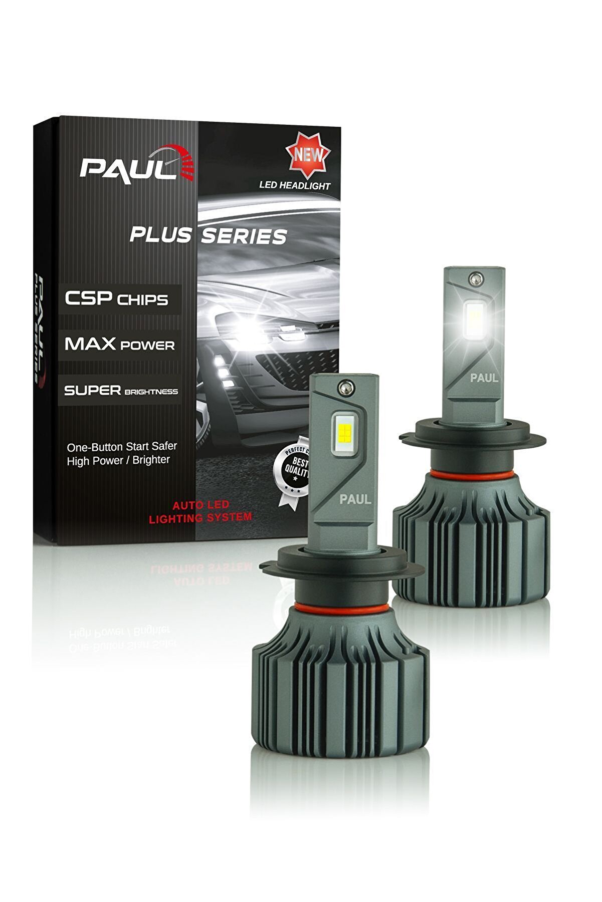 Paul Plus H7 18.000 Lümen Güç Şimşek Etkili Odaklı Ufuk Çizgili Csp Led 1 Yıl Garanti