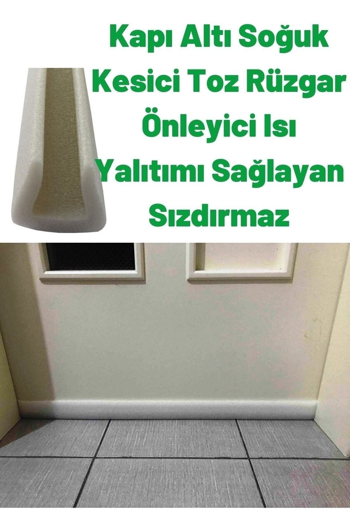 90cm Kapı Altı Soğuk Kesici Isı Yalıtımı Süngeri Kapı Altı Rüzgarlığı . Beyaz Renk