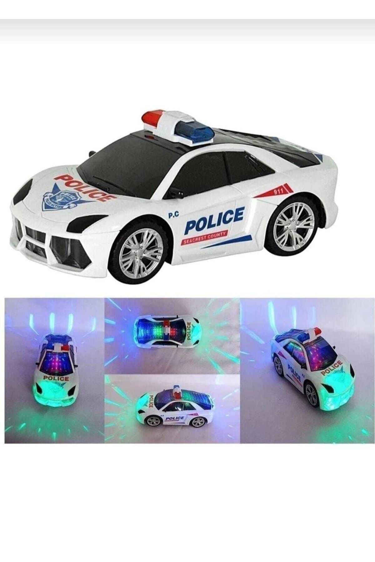Oyuncak Polis Arabası Pilli Çarptıkça Yön Değiştiren Işıklı Sesli Polis Arabası