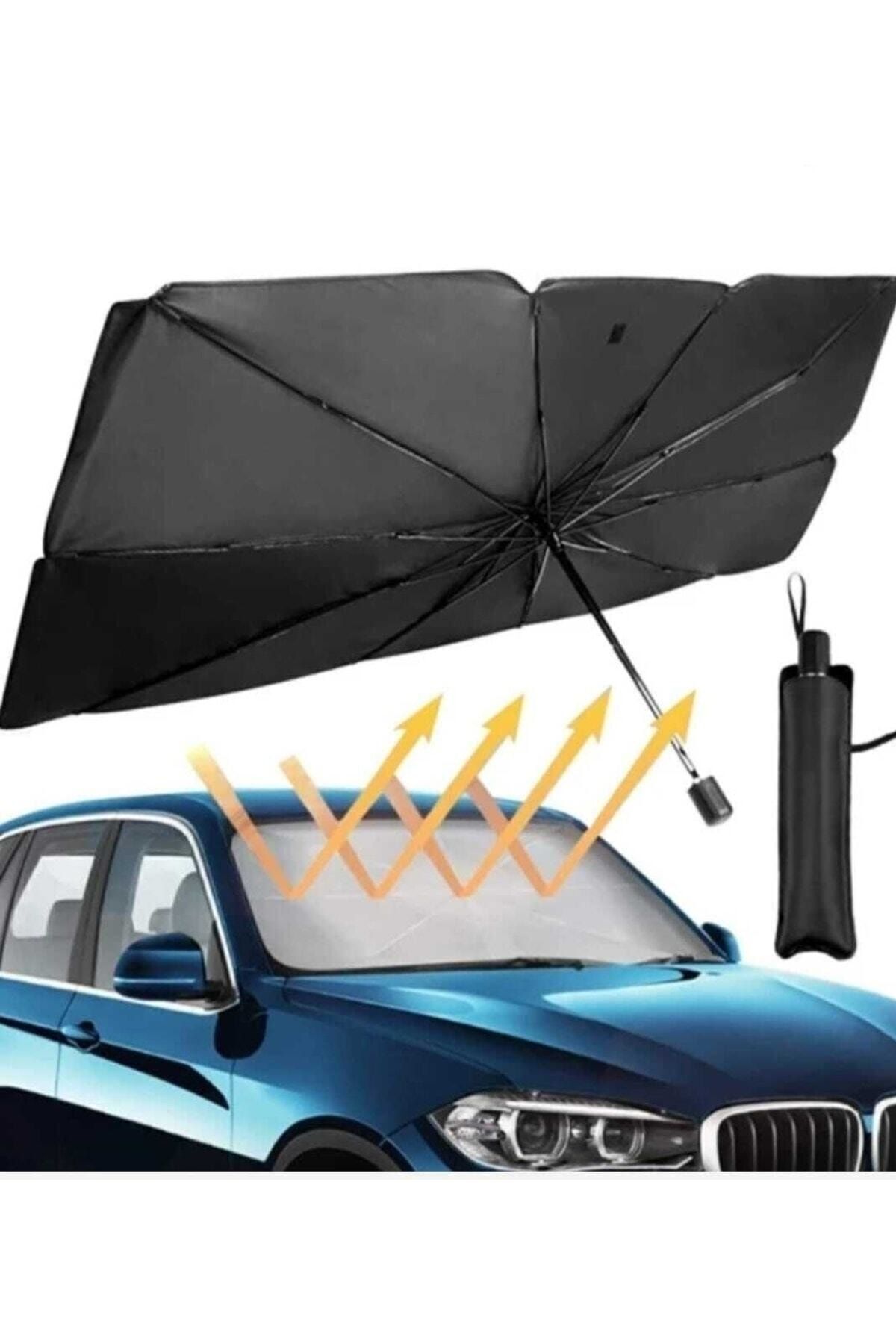 Tüm Araçlar İçin Araba Ön Cam Güneşlik Katlanabilir Güneşlik Şemsiye Ön Cam Gölgelik ESNEK
