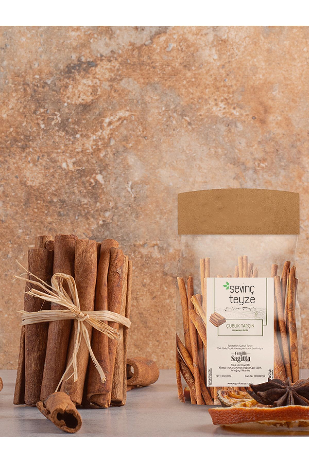 Sevinç Teyze Çubuk Tarçın, Kabuk Tarçın, Cinnamon Sticks, Cinnamomum Verum 40 G.