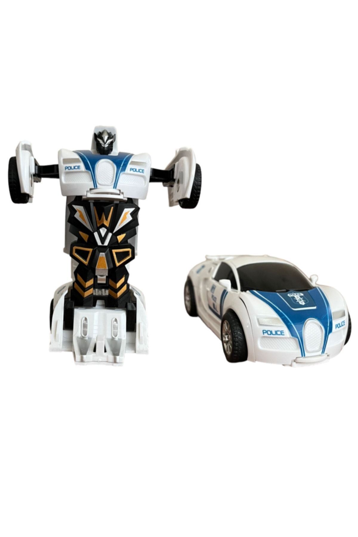 Polis Arabası Dönüşebilen Robot Olan Araba
