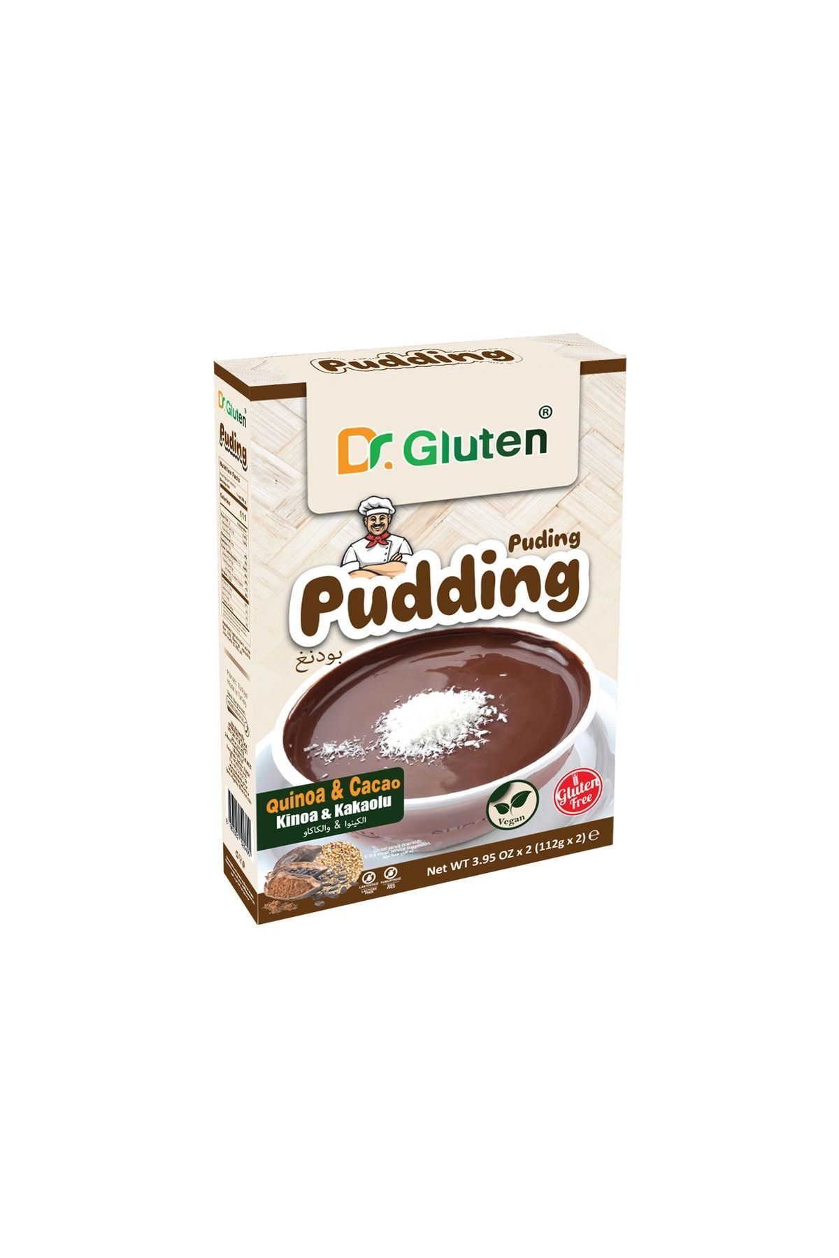 Dr. Gluten Glutensiz Kakaolu Kinoalı Puding 112 G X 2 Adet