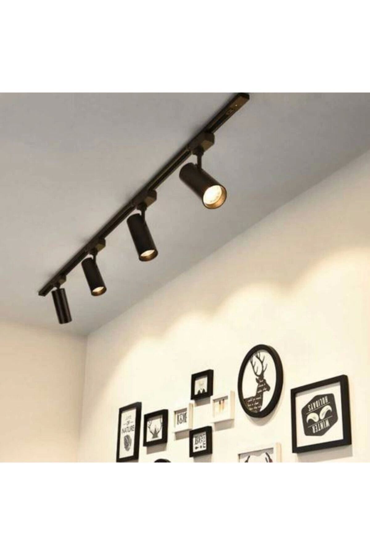 Led Li Ray Spot Siyah 4 Lü Gün Işığı 4 Adet Spot 1 Mt Ray Mağaza Vitrin Özel Alan Aydınlatma