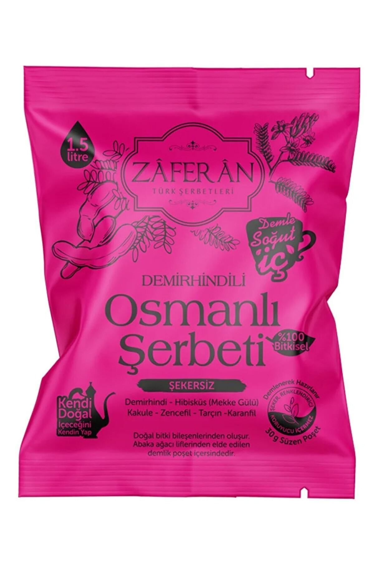 Osmanlı Şerbeti 1.5 Lt. Demirhindi Şerbeti Ramazan Şerbeti Doğal Şerbet