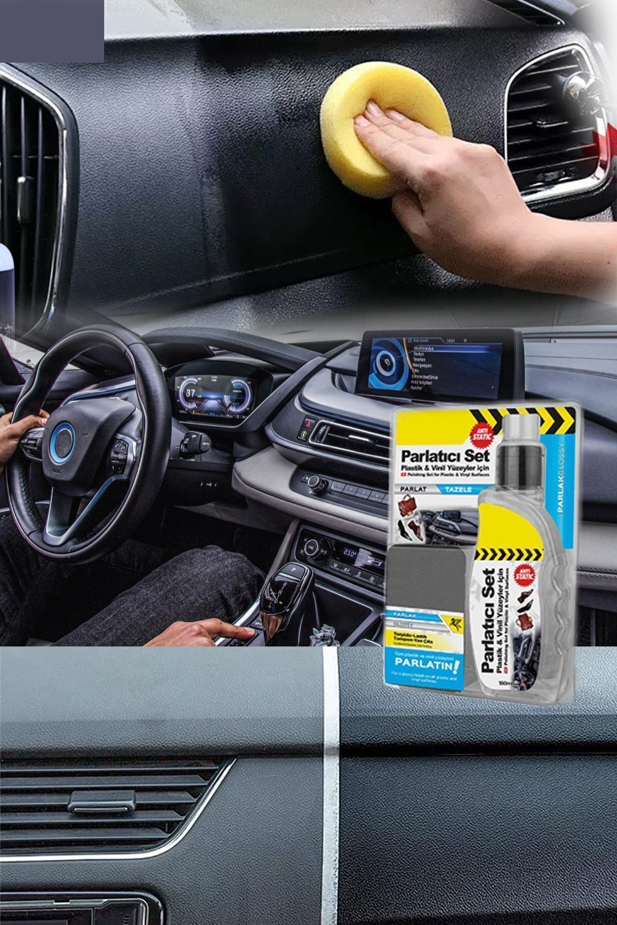 Torpido Parlatıcı Temizleyici Araba İçi Konsol Göğüs Araç Tampon Oto Plastik Aksam Yenileyici