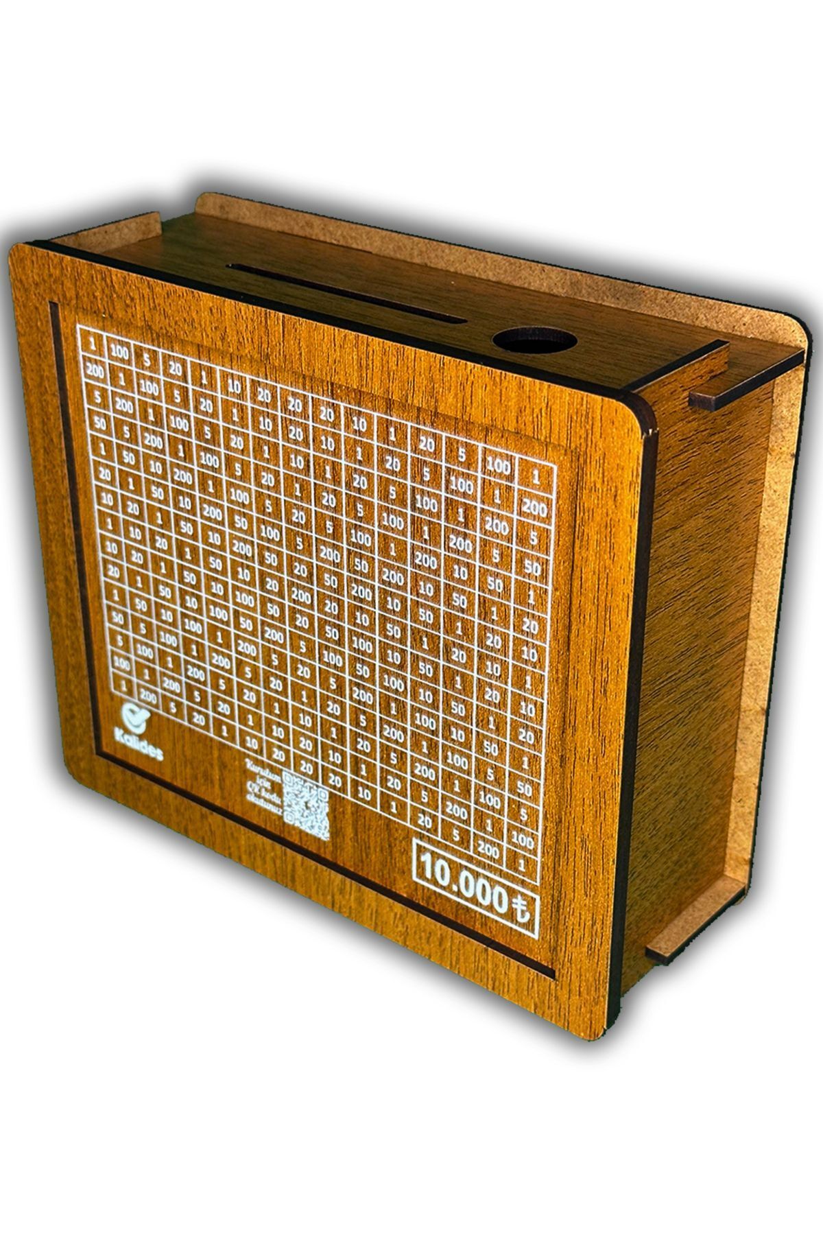 Parabox - 10.000tl Kumbara - Ahşap Para Biriktirme Hedef Kutusu - Bayram Hediyelik Ürünler