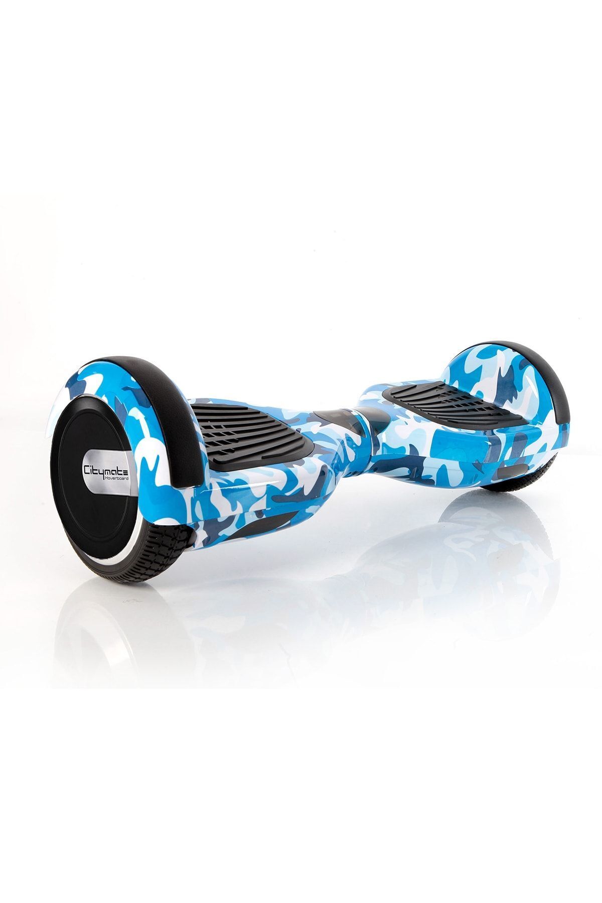 Elektrikli Kaykay Hoverboard 6.5 Inch Mavi Kamuflaj Grafity Desenli Akıllı