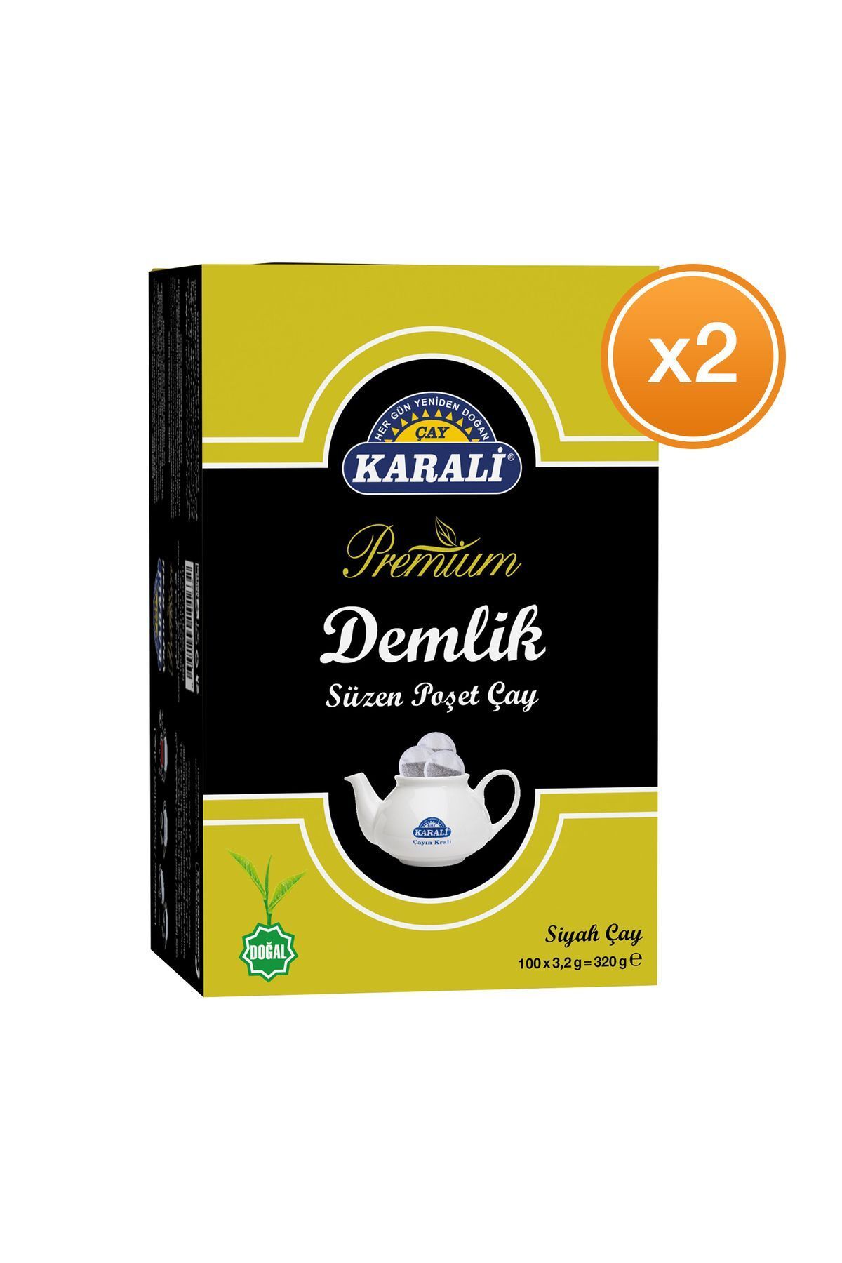Premium Demlik Poşet Siyah Çay 100x3,2 gr X 2 Adet