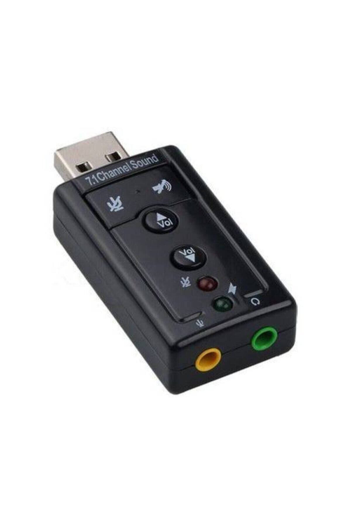 7.1 Usb Ses Kartı Virtual Sound 3d Çevirici Dönüştürücü Adaptör Kulaklık Mikrofon Bilgisayar
