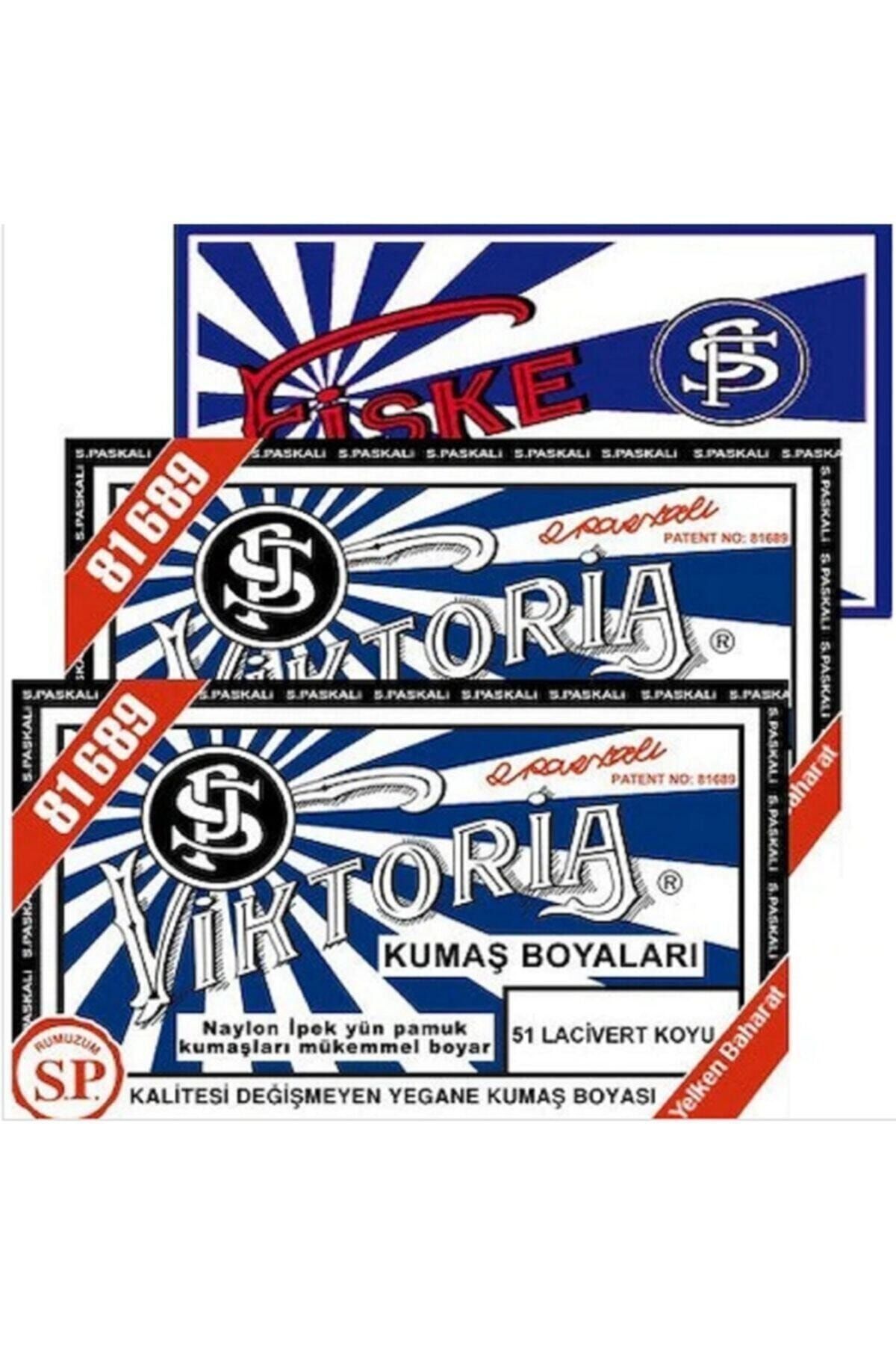 Kumaş Boyası Lacivert Koyu 2 Paket Fiske Sabitleme 1 Paket