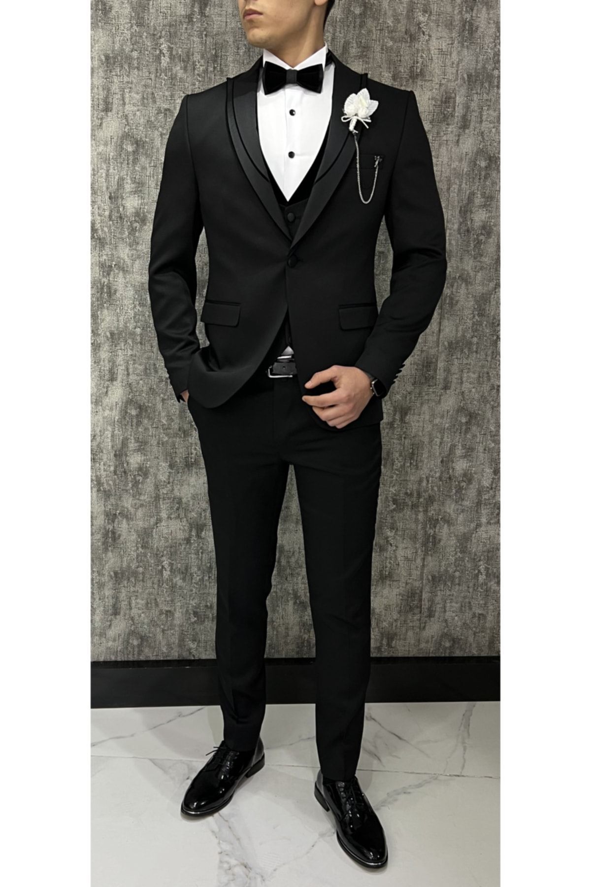 Damatlık Takım Elbise Smokin Slim Fit