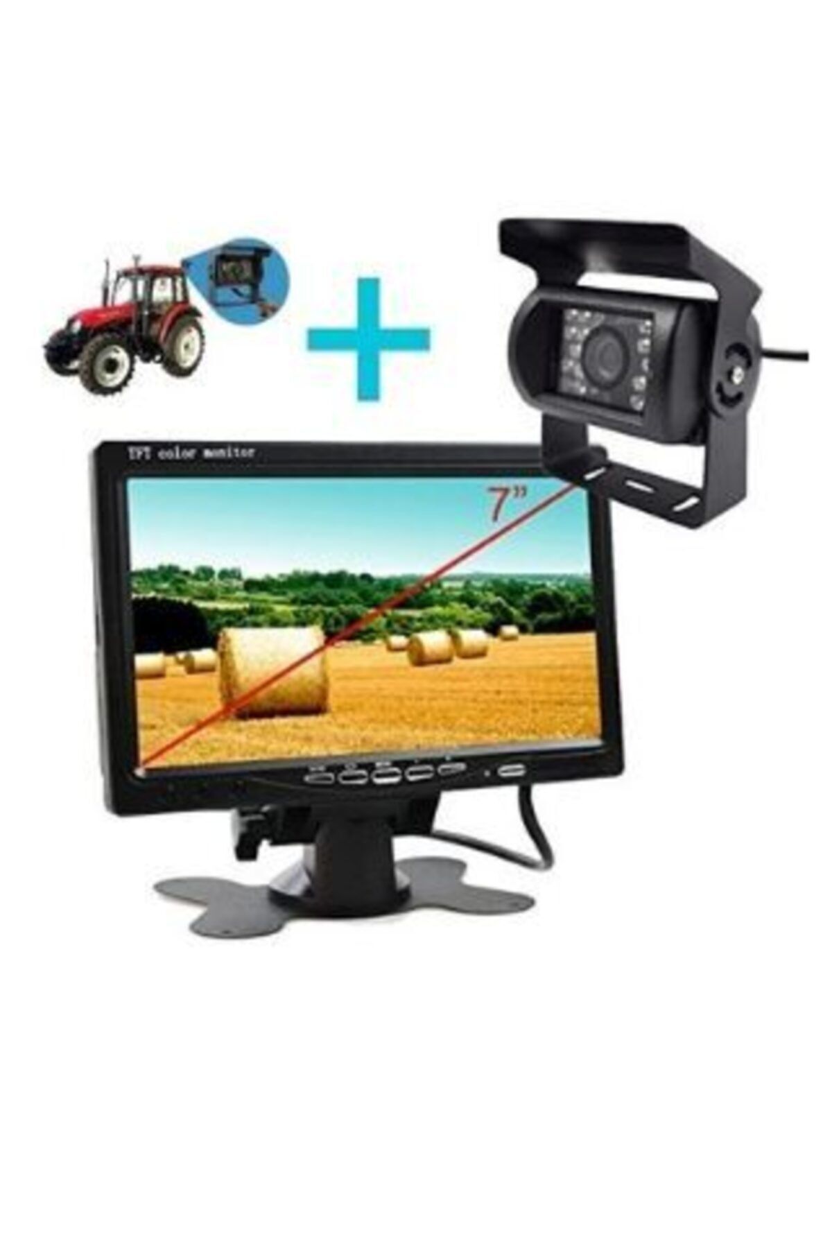 7 Inç Otobüs Münibüs Kamyon Kamyonet 18 Let Monitör Kamera Geri Park Kamera Sistemi