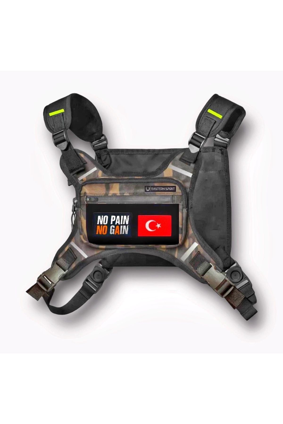 R1 Desert Camo Reflektörlü Yelek (YENİ YASAYA UYGUN ÜRETİLMİŞTİR)