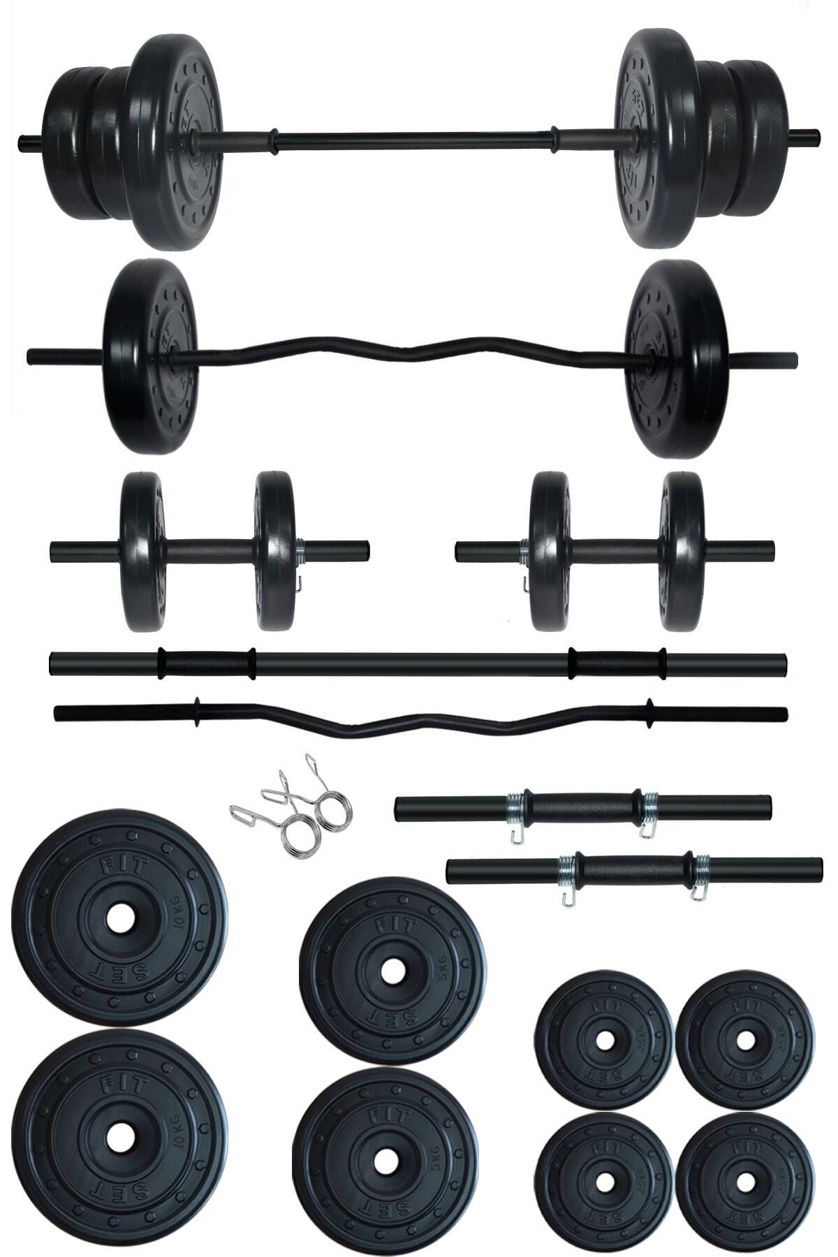 48 kg Z Barlı Halter Seti ve Dambıl Seti Ağırlık Fitness Seti