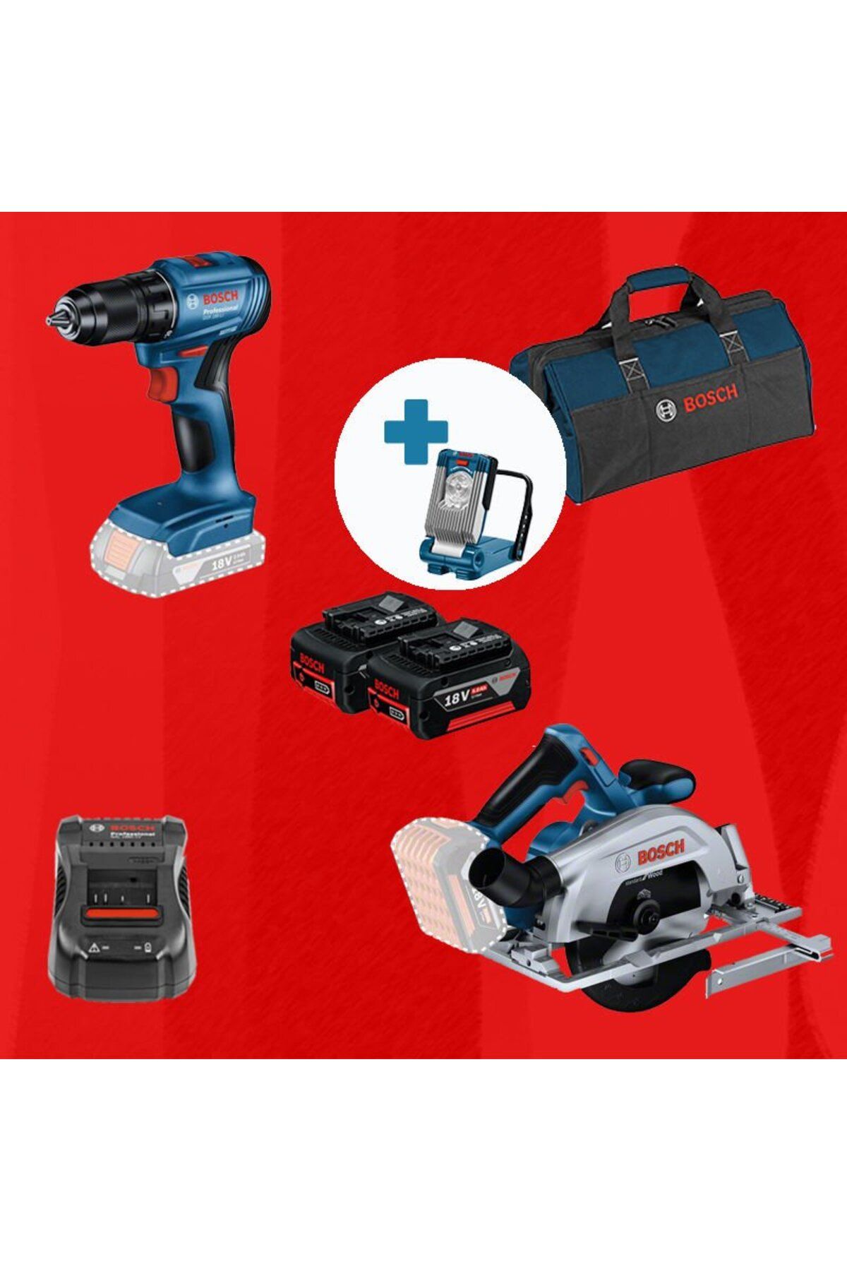 GLI VariLED Hediyeli BOSCH GKS 185-LI (Kömürsüz) + BOSCH GSR 185-LI (Kömürsüz) 4ah x2 adet